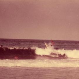 Board riders, Noosa Main Beach, Noosa Heads, ca 1960s
