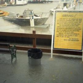 Flooding, Harbour Town marina, Tewantin, 1992