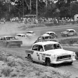 Car racing, speedway meeting, Caboolture, March 1973