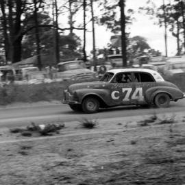 Car racing, speedway meeting, Caboolture, March 1973