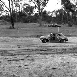 Car racing, speedway meeting, Caboolture, ca May 1973