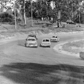 Car racing, speedway meeting, Caboolture, ca May 1973