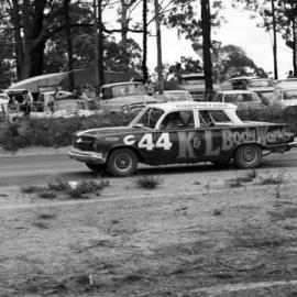 Car racing, speedway meeting, Caboolture, March 1973