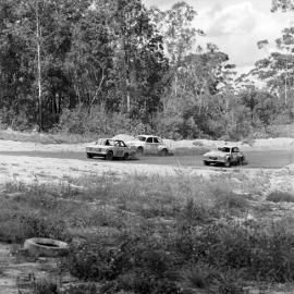 Car racing, speedway meeting, Caboolture, ca May 1973