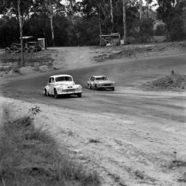 Car racing, speedway meeting, Caboolture, ca May 1973