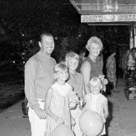 Family outing, Christmas Eve Mardi Gras, Poinciana Avenue, Tewantin, 24 December 1969