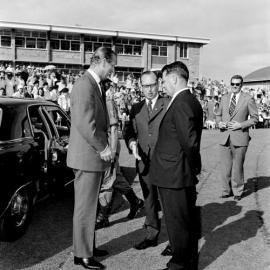 Duke of Edinburgh and dignitaries, Duke of Edinburgh Gold Awards ceremony, Maryborough, 24 October 1973