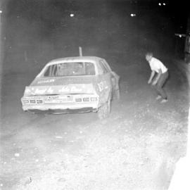Car racing, Sunshine Coast Speedway, Wappa Falls Road, Yandina, ca November 1973
