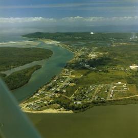 Aerial view, Noosaville and Noosa Heads, ca April 1974