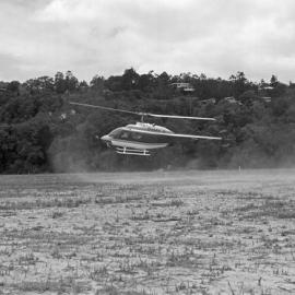 Helicopter, Noosa Sound development, Noosa Heads, 18 December 1973