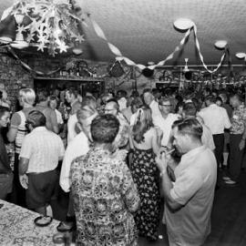 Partygoers, Blakeney Christmas Party, Lakes Motel, Tewantin, December 1973