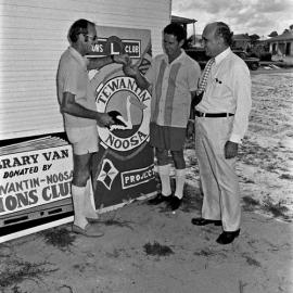 Mobile Library presentation, First Noosa Library opening day, Tewantin, 1 December 1973