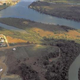 Aerial view, Riveredge Estate, Tewantin, October 1974