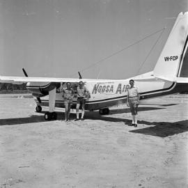 First aeroplane, Noosa Air, Noosa Aerodrome, Lake Weyba Drive, Noosaville, 4 March 1976