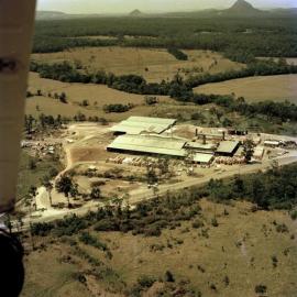 Aerial view, PGH Brickworks, Cooroy, 21 October 1977