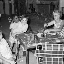 Attendees, Greens Christening day celebrations, Noosa Heads Bowls Club, Lanyana Way, Noosa Heads, 26 December 1969