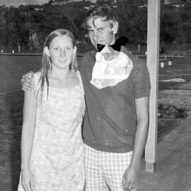 Attendees, Greens Christening day celebrations, Noosa Heads Bowls Club, Lanyana Way, Noosa Heads, 26 December 1969