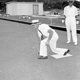 Bowlers, Greens Christening day celebrations, Noosa Heads Bowls Club, Lanyana Way, Noosa Heads, 26 December 1969