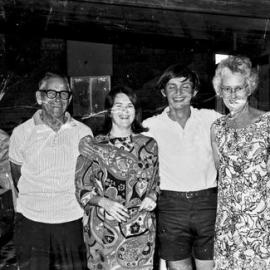 Attendees, Greens Christening day celebrations, Noosa Heads Bowls Club, Lanyana Way, Noosa Heads, 26 December 1969