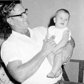 Attendees, Greens Christening day celebrations, Noosa Heads Bowls Club, Lanyana Way, Noosa Heads, 26 December 1969