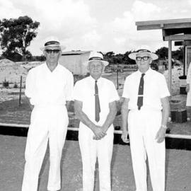Bowlers, Greens Christening day celebrations, Noosa Heads Bowls Club, Lanyana Way, Noosa Heads, 26 December 1969