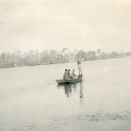 Boating party, Lake Weyba, Noosaville, ca 1920s