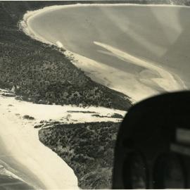 Aerial view, shoreline, Double Island Point, Great Sandy National Park, Cooloola
