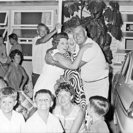 New Year's Eve party, Kirriwina Motel and Caravan Park, Gympie Terrace, Noosaville, 31 December 1969