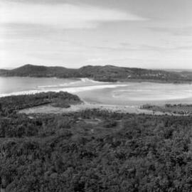 Aerial view, Noosa River mouth, Noosa Heads, 1970