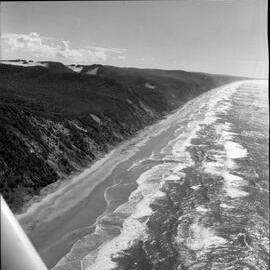 Aerial view, Cooloola Sand Patch, Noosa North Shore, 1970
