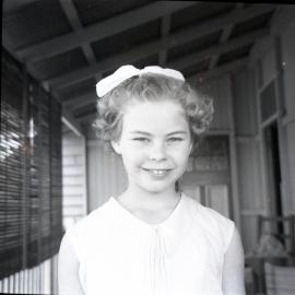 Young girl, Police Station residence, Red Street, Pomona, ca 1950s