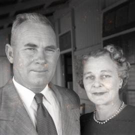 Sergeant Phillip Gimpel and Mrs Bonnye Gimpel, Police Station residence, Pomona, ca 1950s