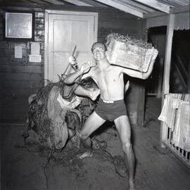 Fancy Dress Ball participants, Laguna House, Hastings Street, Noosa Heads, 1951