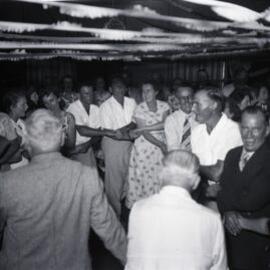 Dancers, Fancy Dress Ball, Laguna House, Hastings Street, Noosa Heads,  31 December 1951
