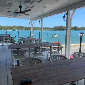 Completed deck renovations, Noosa Yacht and Rowing Club, 142 Gympie Terrace, Noosaville, June 2023