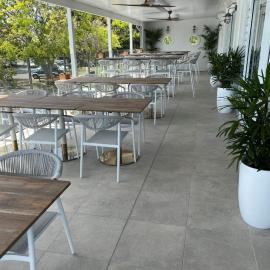 Completed deck renovations, Noosa Yacht and Rowing Club, 142 Gympie Terrace, Noosaville, June 2023