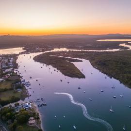 Drone view, Noosa Yacht and Rowing Club, 142 Gympie Terrace, Noosaville, 5 May 2023
