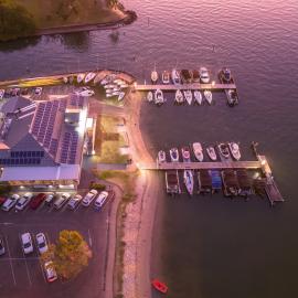 Drone view, Noosa Yacht and Rowing Club, 142 Gympie Terrace, Noosaville, 5 May 2023