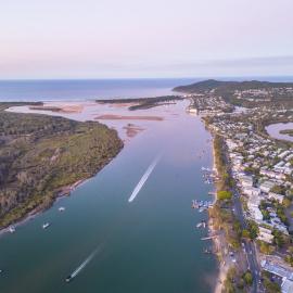 Drone view, Noosa River, Noosaville, 8 May 2023