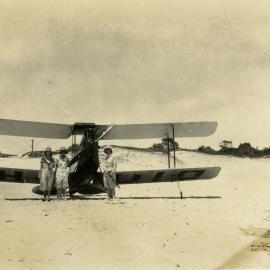 Bi-Plane, Noosa Main Beach, Noosa Heads, 1940s
