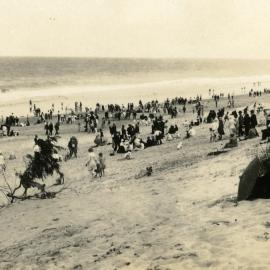 Beachgoers, Coolum Beach, 1930s