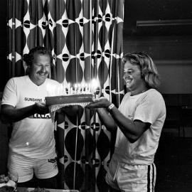 Celebrations, cake and candles, 1978