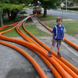Cable laying, Moorindil Street, Tewantin, 7 June 2012