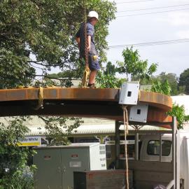 Delivery, 'Bunya' Sculpture, Mill Place Community Precinct, Maple Street, Cooroy, 21 April 2010