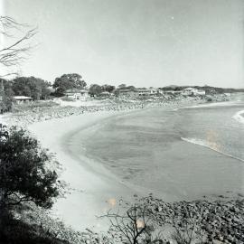 Construction, rock sea wall, Noosa Main Beach, Noosa Heads, May 1969