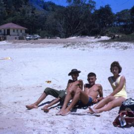 Beachgoers, Noosa Main Beach, Noosa Heads, 1960s
