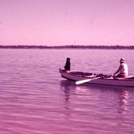 Harry Spring and his dog, Noosa River, Noosaville