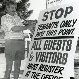 Camp ground sign, 1980s