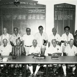 Committee members, Noosa Heads Bowls Club, Lanyana Way, Noosa Heads, 1980s