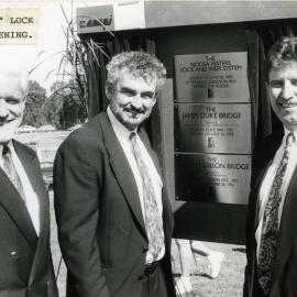 Official opening, James Duke Bridge and Noosa Waters Lock and Weir system, Noosaville, 20 June 1993